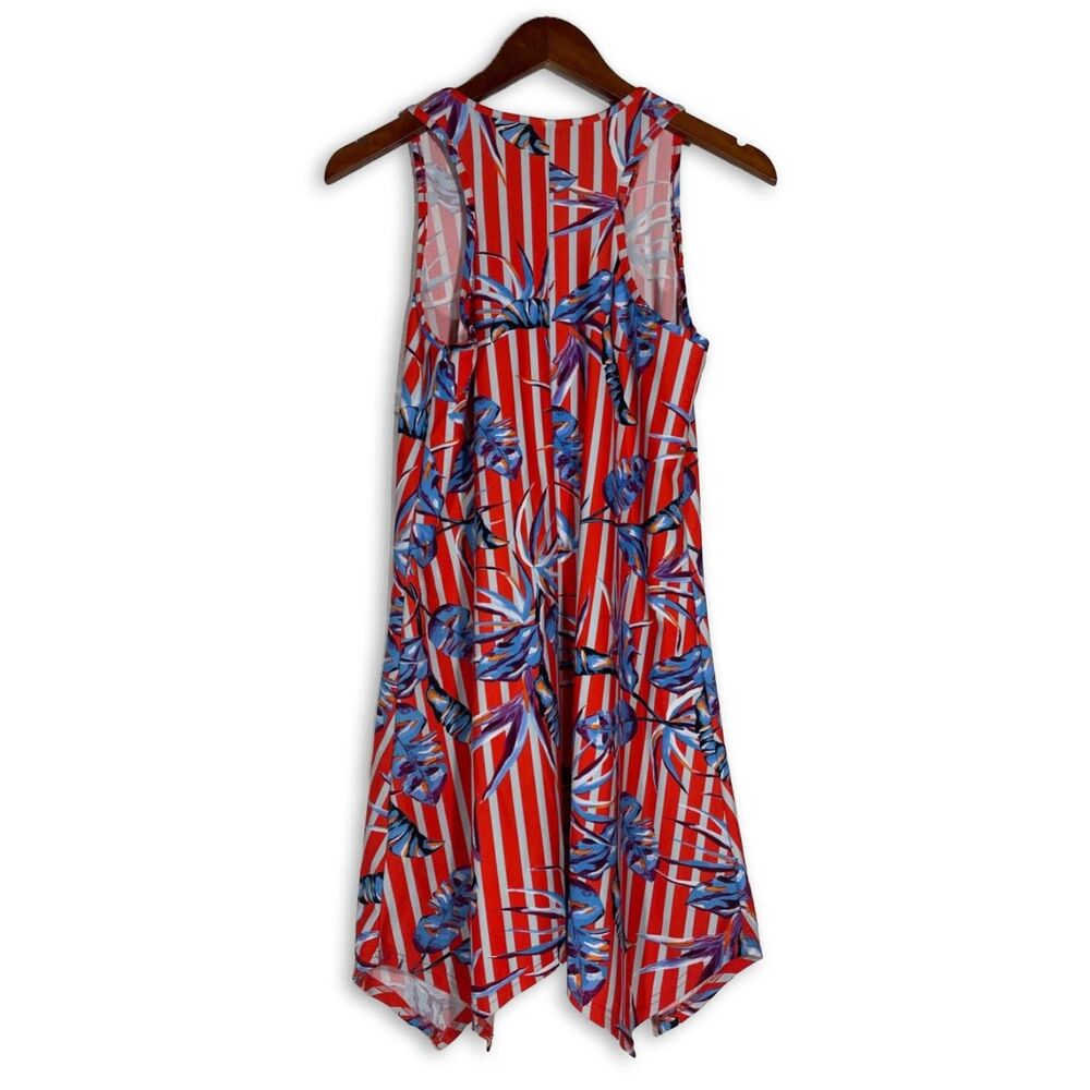 Anthropologie Aryeh Dress Racerback Spandex Swim Summer Floral Stripes - Picture 5 of 9